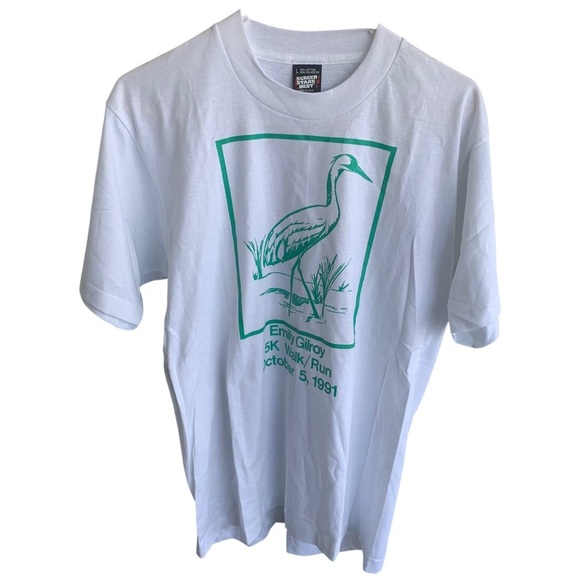 Vintage Tee Shirt Emily Gilroy 1991 Charity Event 5K Walk Run Bird Deadstock - Picture 2 of 7